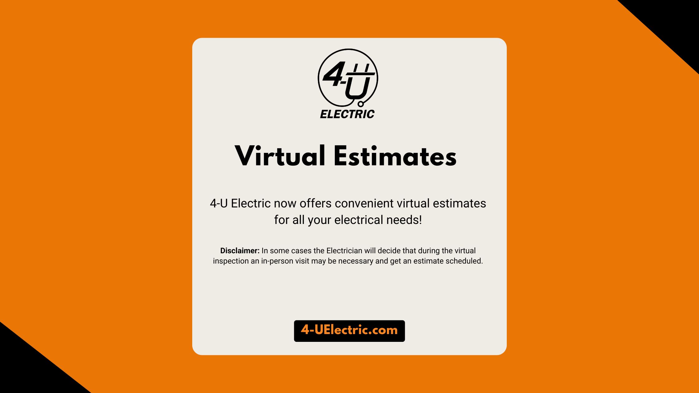 Virtual Estimates - A new offering from 4-U Electric